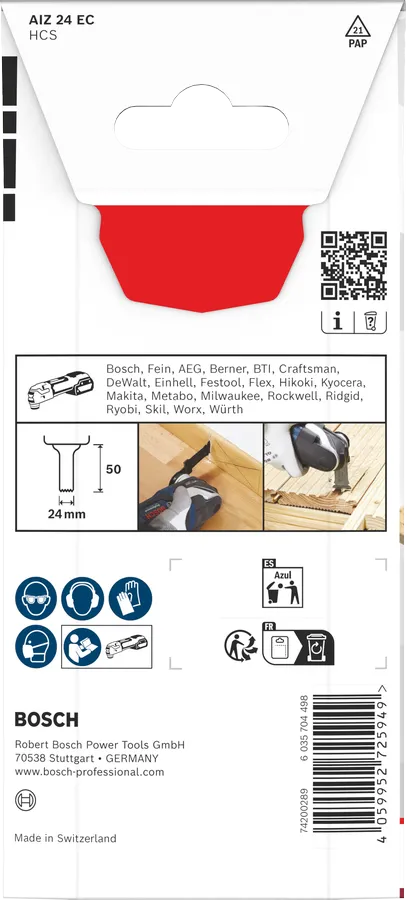 Bosch puidulõikeketas AIZ 24 EC 24×50 mm.